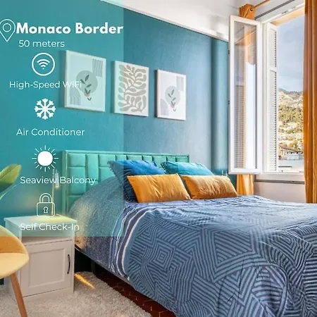 Appartement Monaco Seaview Border - 1bdr Flat - 2beds - 4 Guests